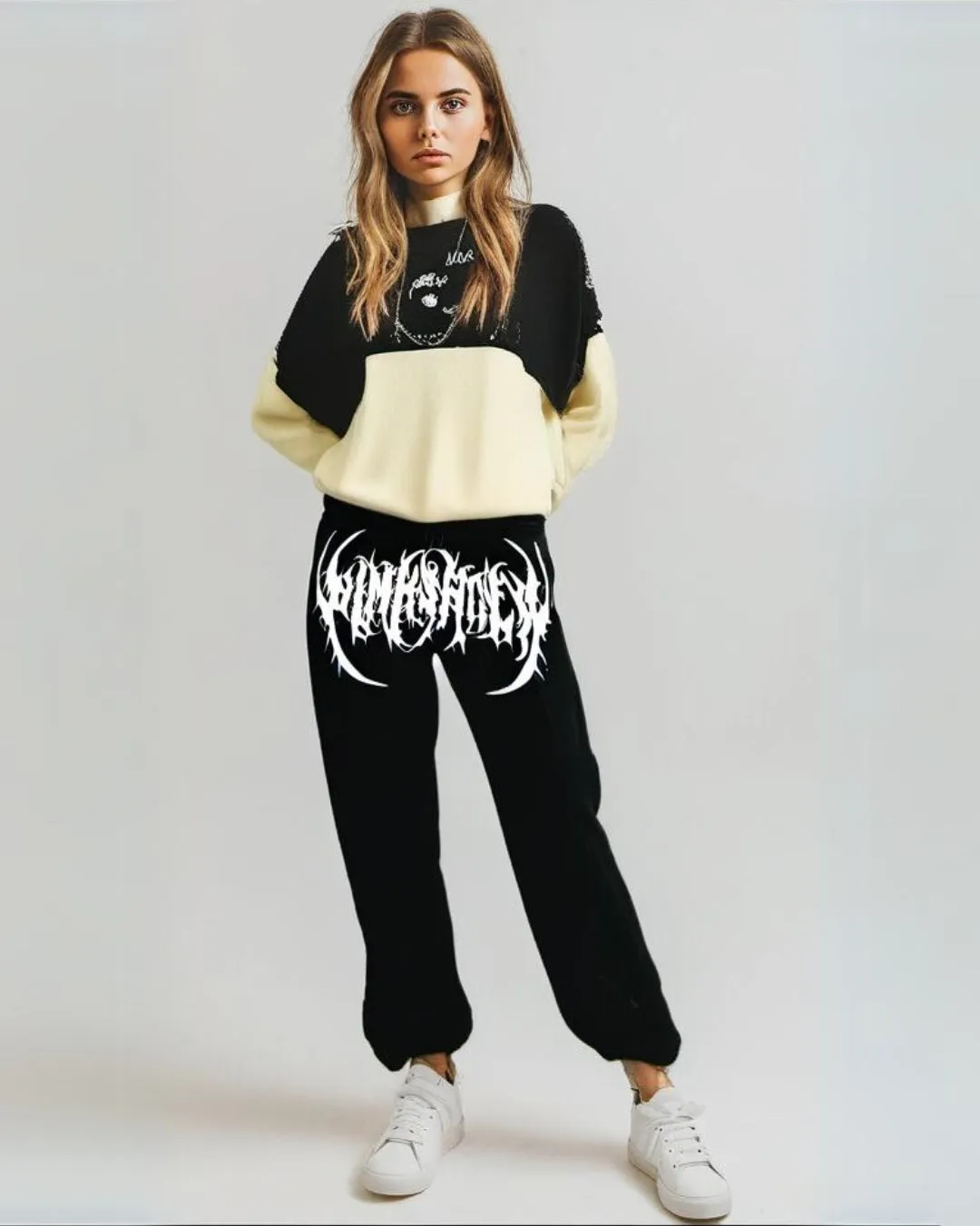 Black Cotton Pants for Women - Gothic Vibes