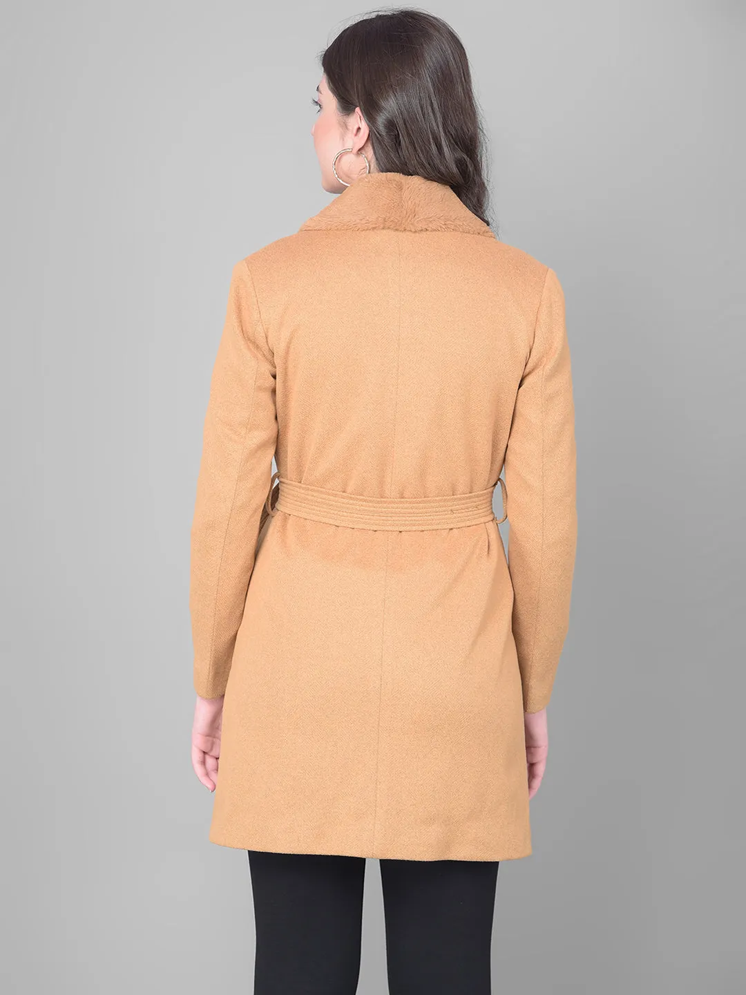 Brown Single Breasted Trench Coat