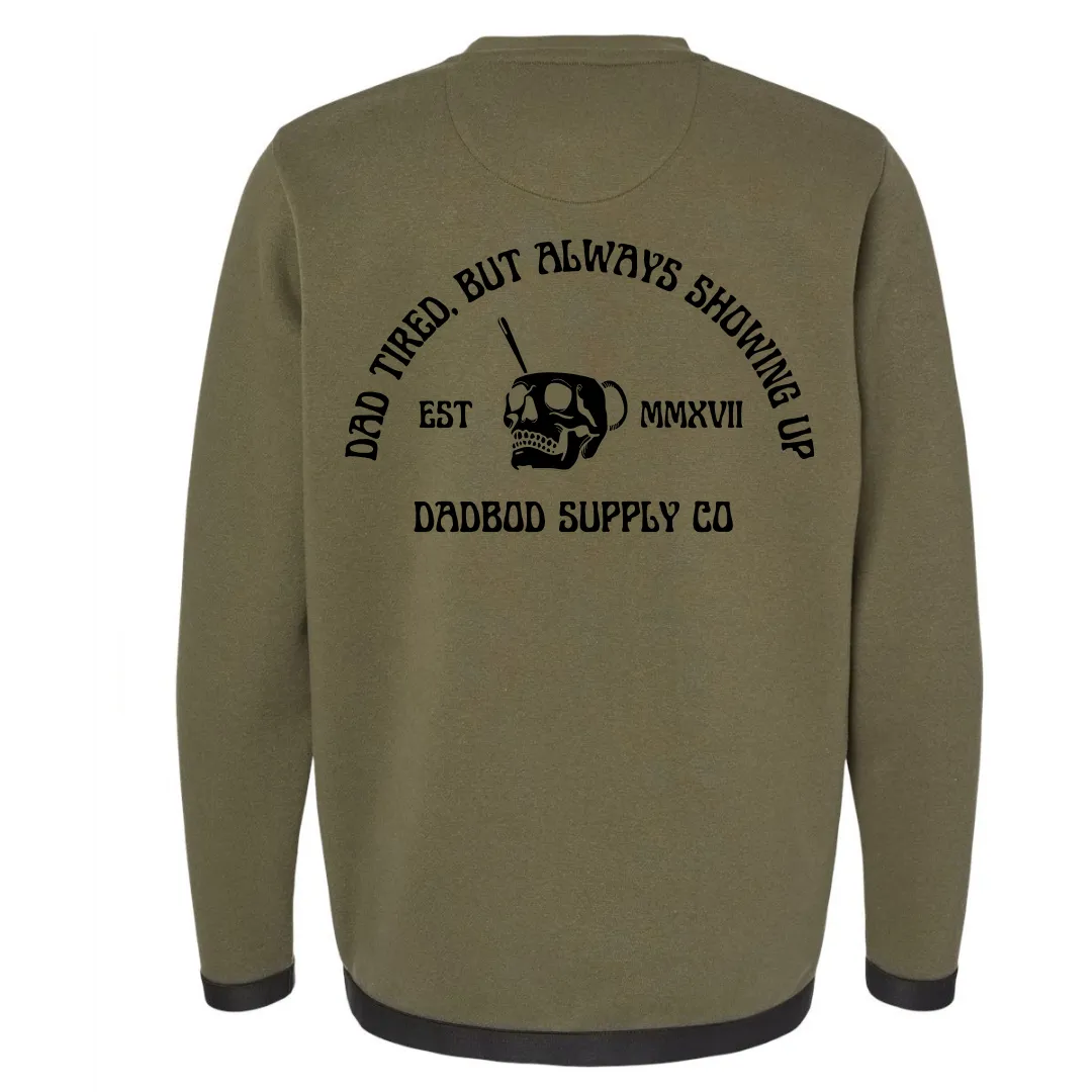 Dad Tired Crew Neck Sweatshirt