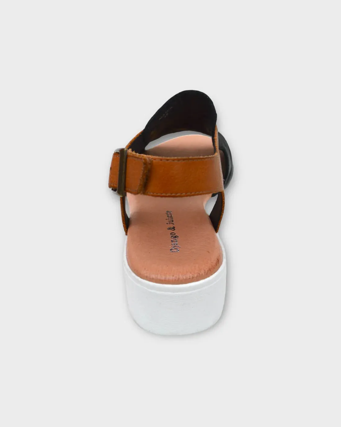 Django and Juliette Madis Sandal  -  Black and Dark Tan