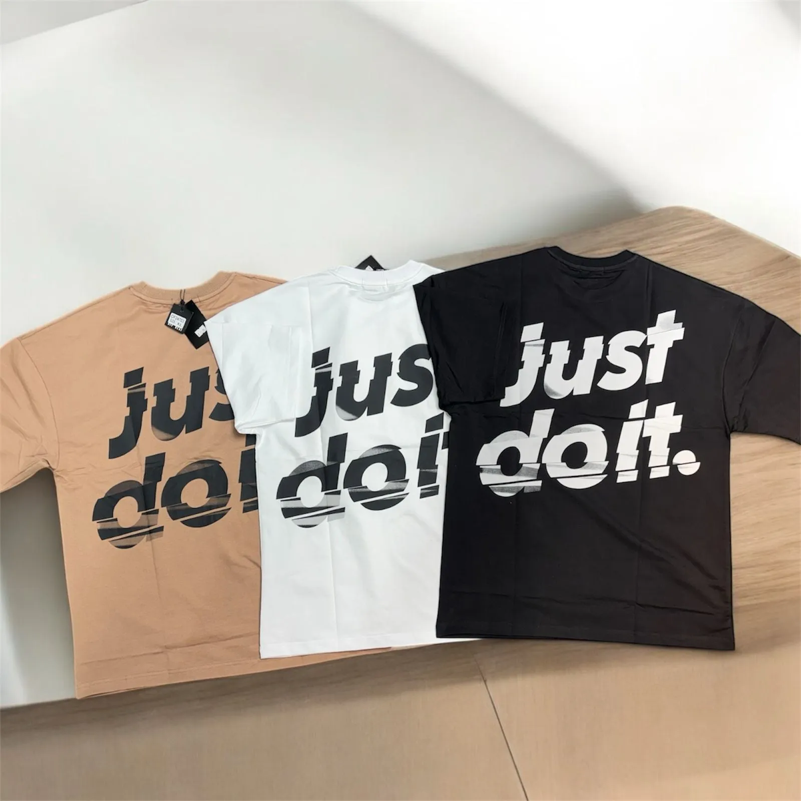 Mens Round Neck Letter Printed Short Sleeve T-shirt
