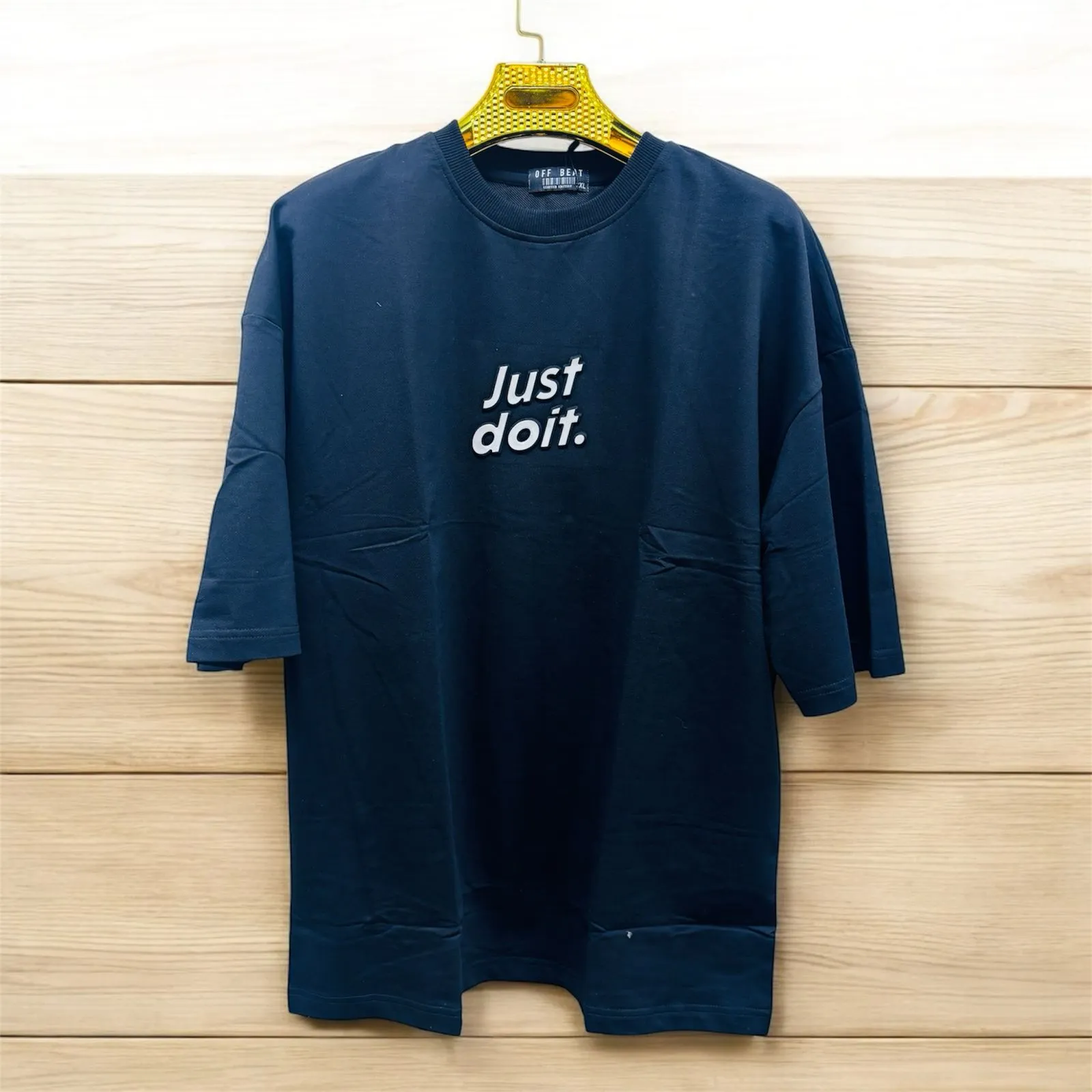 Mens Round Neck Letter Printed Short Sleeve T-shirt