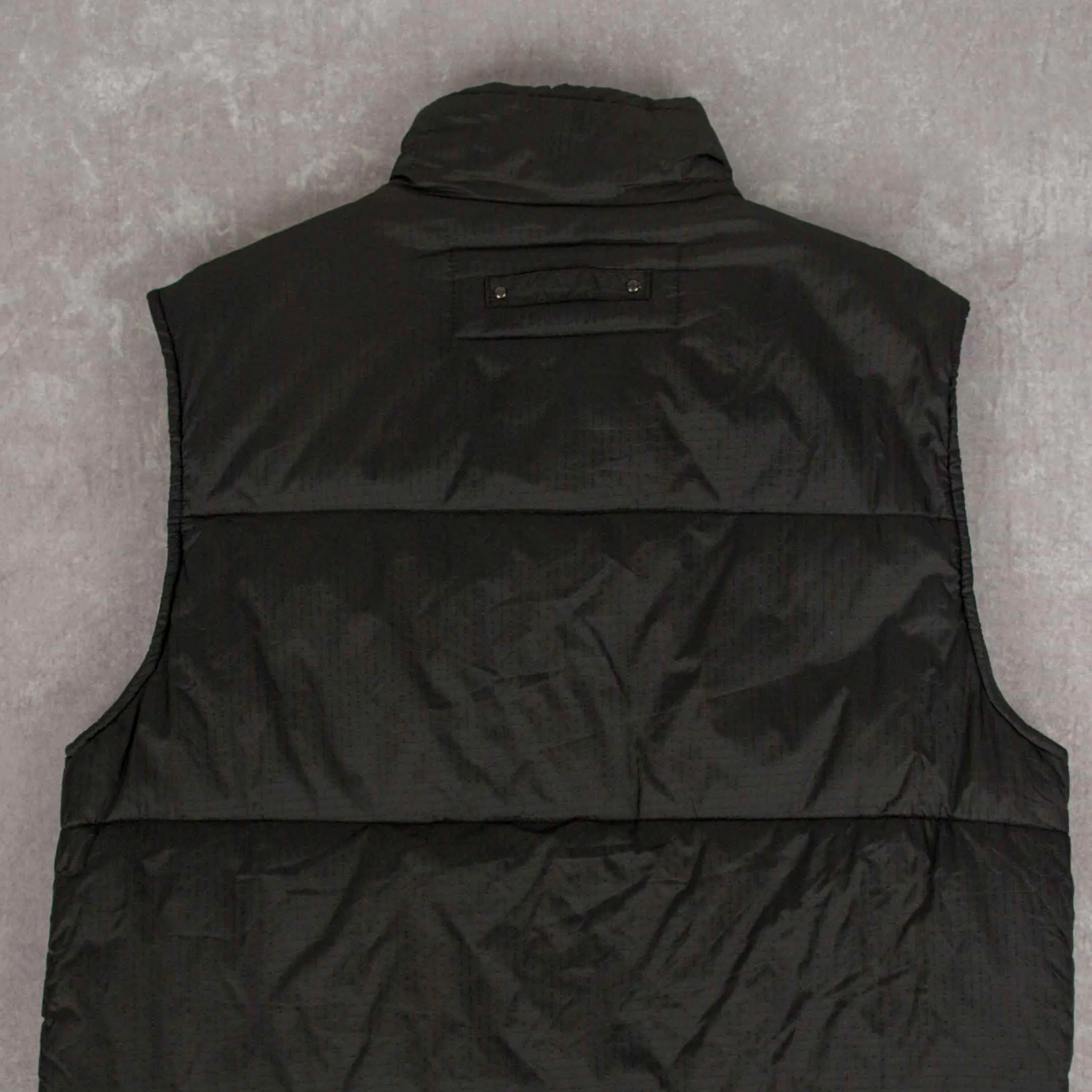 MEN'S VINTAGE FULL ZIP PUFFER GILET JACKET - LARGE