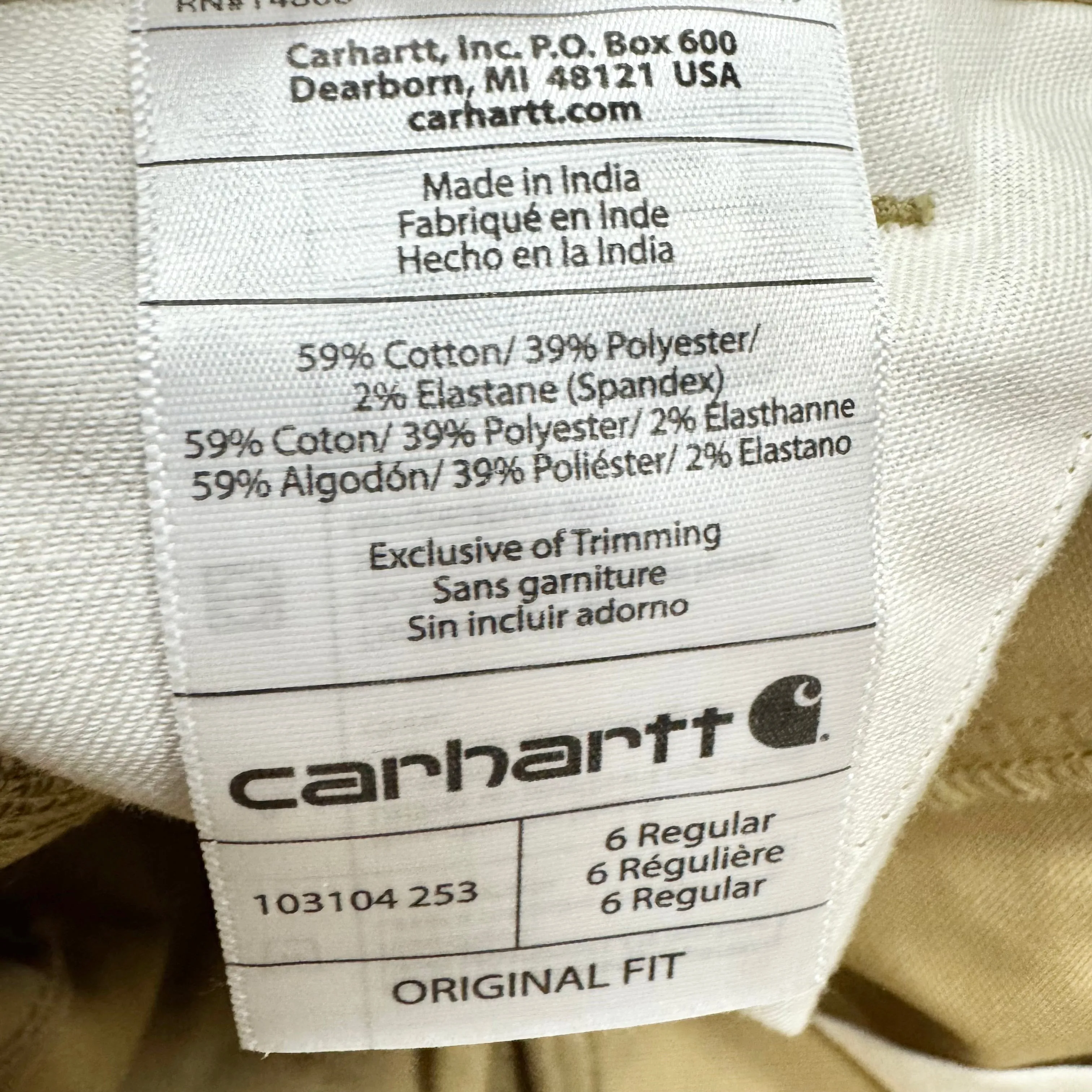 Pants Chinos & Khakis By Carhartt In Tan, Size: 6