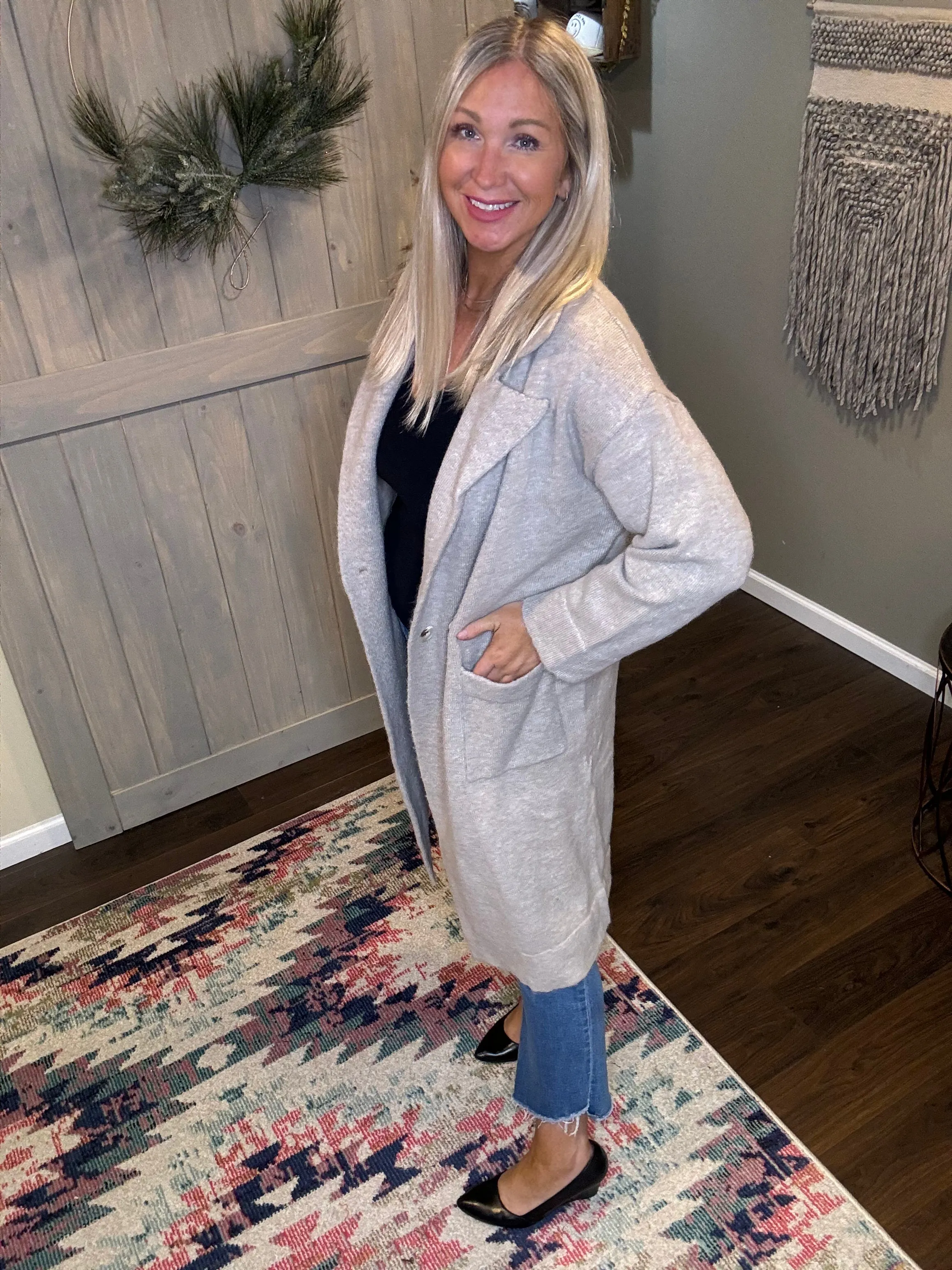 Sweater Trench Coat