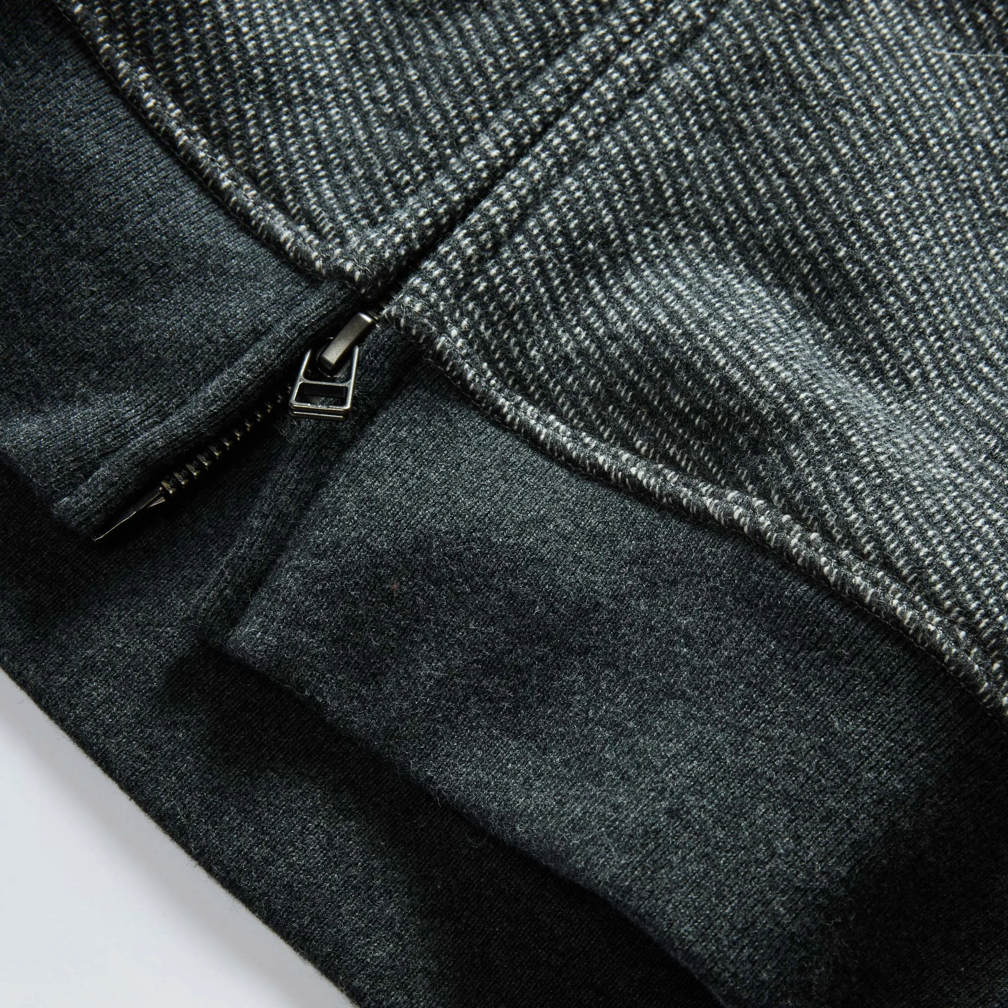 The Apres Zip Hoodie in Graphite French Terry Twill